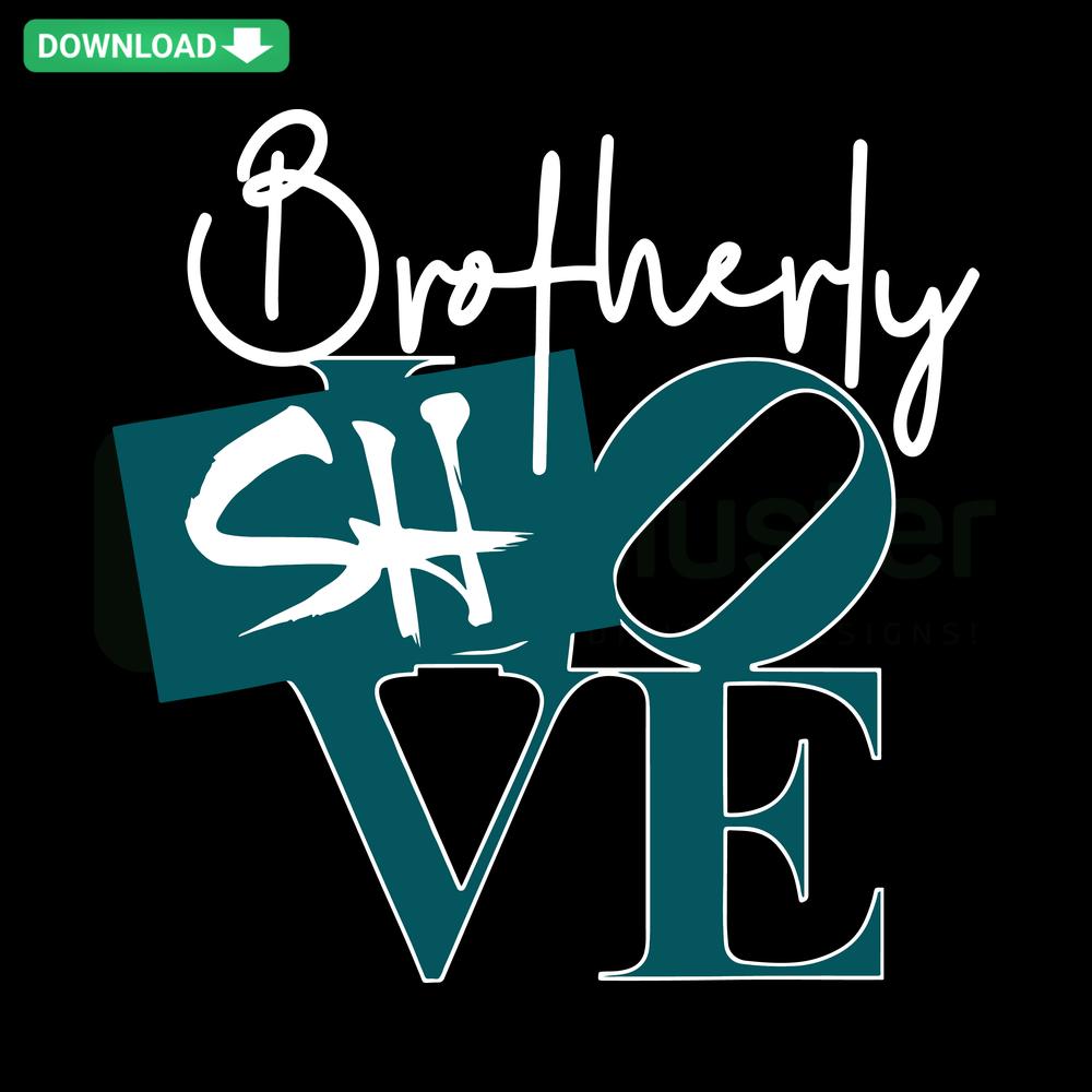 Brotherly Shove Football NFL SVG: Printable Digital Download, Cricut Design with Dynamic Line Art, Perfect for Football Crafts.