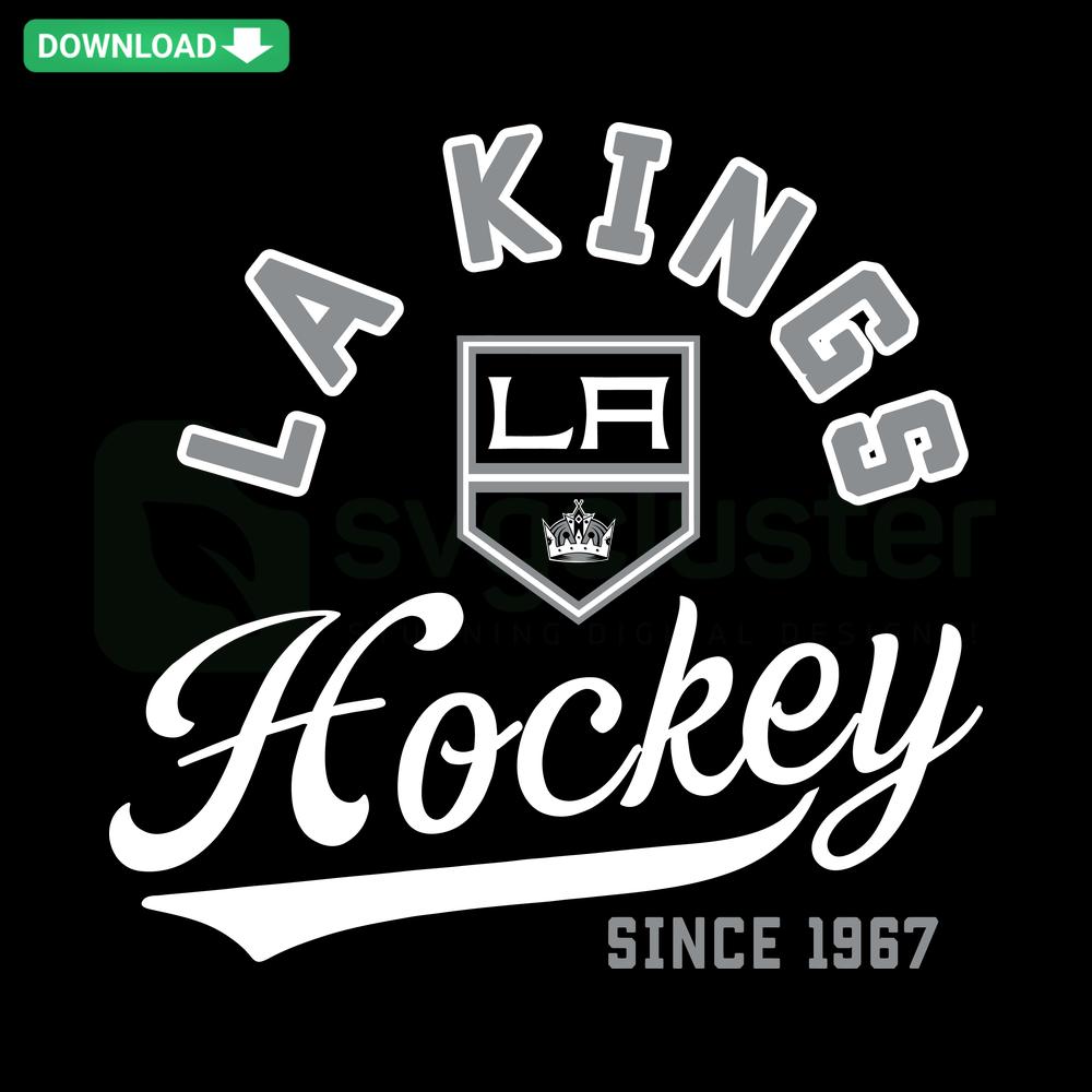 Vintage Los Angeles Kings SVG, classic hockey team logo design, digital download, SVG design resources for crafting and projects.