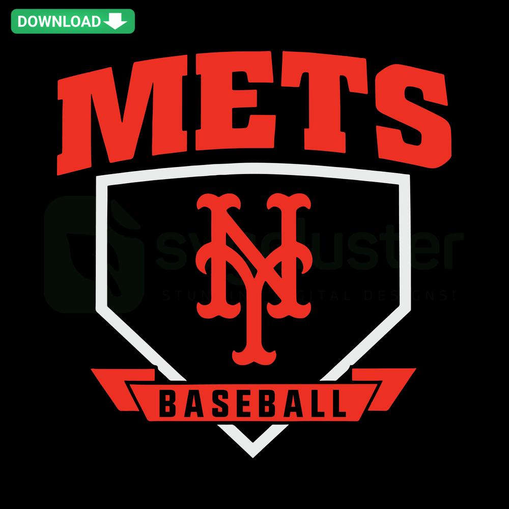 New York Mets Home Runer SVG, Editable SVG Files, featuring Mets logo design, perfect for custom sports merchandise creation.