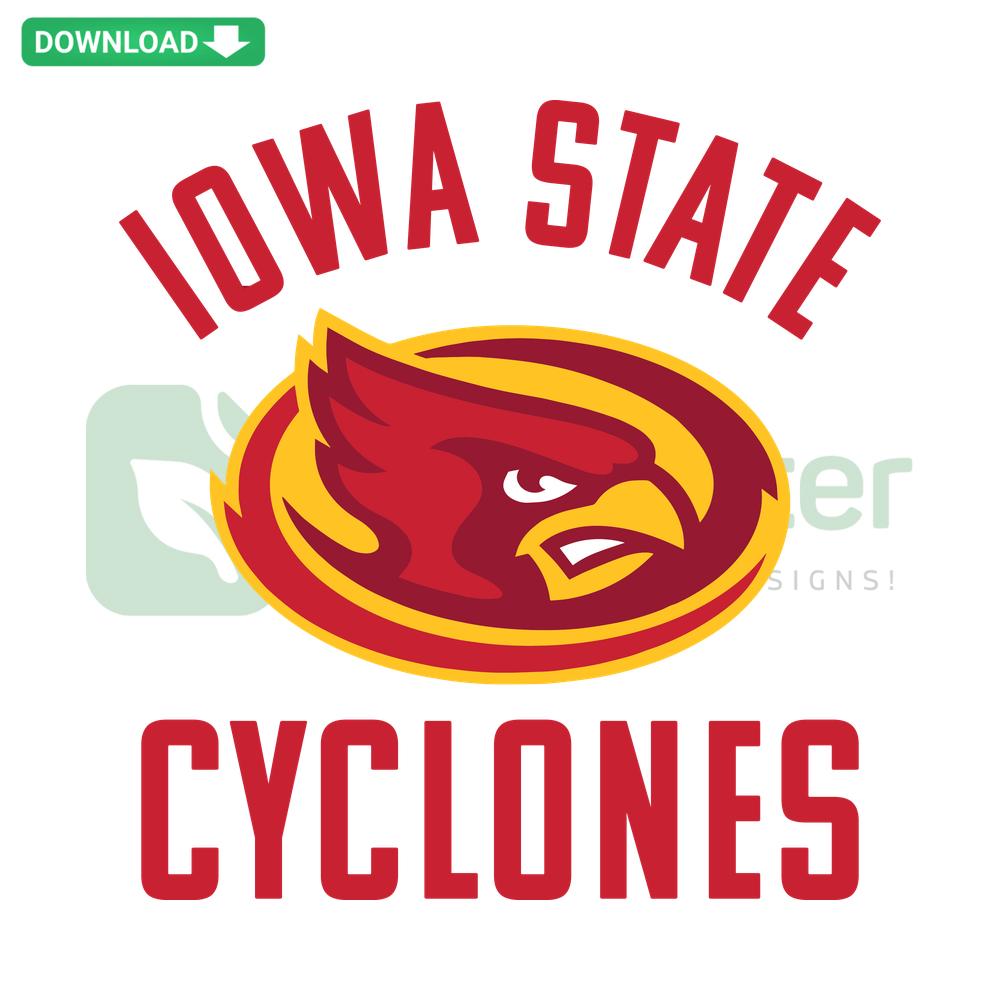 Iowa State Cyclone Vintage NCAA SVG Design: Retro Style, Craft Printable, Team Spirit, DIY Projects, Collegiate Sports Emblem