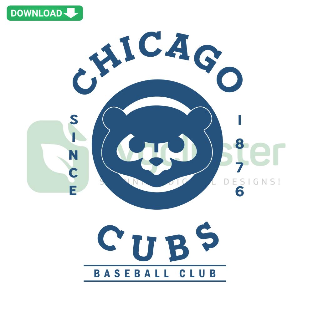 Chicago Cubs SVG Design, MLB Baseball Graphic, Since 1876, Digital Download, Sports Logo, Vector Art, Fan Merchandise