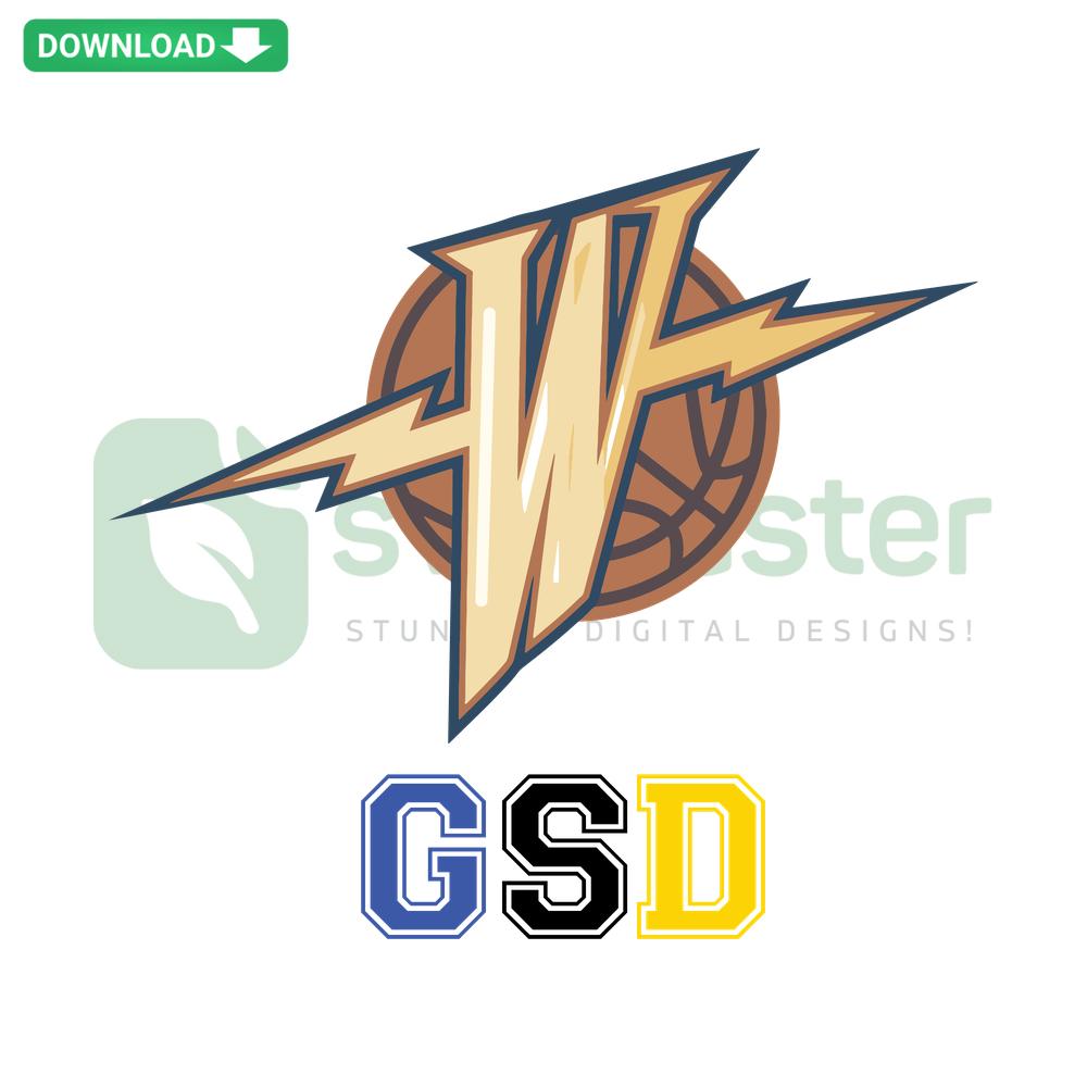 Golden State Warriors Baseball Logo SVG, sleek template for Cricut crafts, Warriors' iconic blue and gold design.