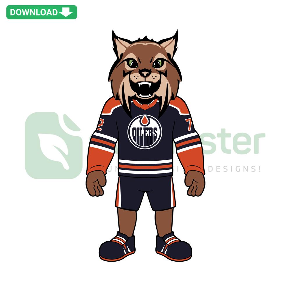 Edmonton Oilers Hunter Mascot SVG Digital Download - Collection featuring standard mascot design suitable for cutting & craft projects.