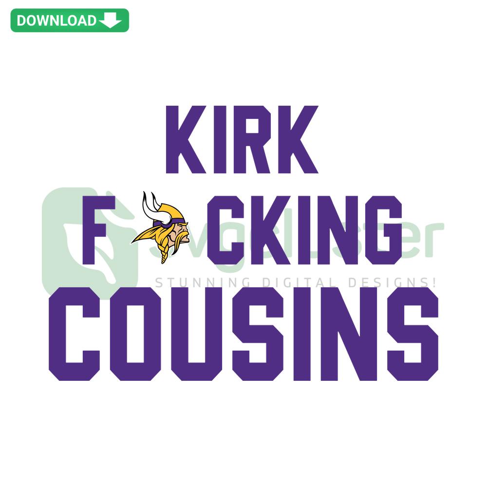 Minnesota Vikings SVG featuring Kirk Cousins in action. Downloadable cut file for sports fans. Perfect for Cricut projects.