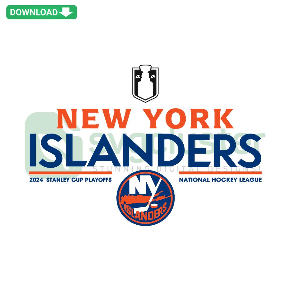 New York Islanders 2024 Stanley Cup Playoffs SVG Design, hockey SVG download, sports graphic, NHL playoffs digital art.