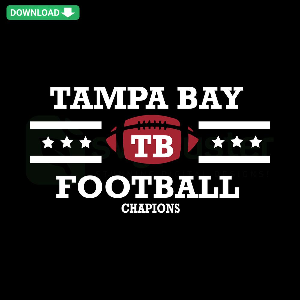 Tampa Bay Football Champions SVG, T-Shirt SVG Files, Bold Text, Buccaneers Colors, Fit for Cricut, Silhouette Designs
