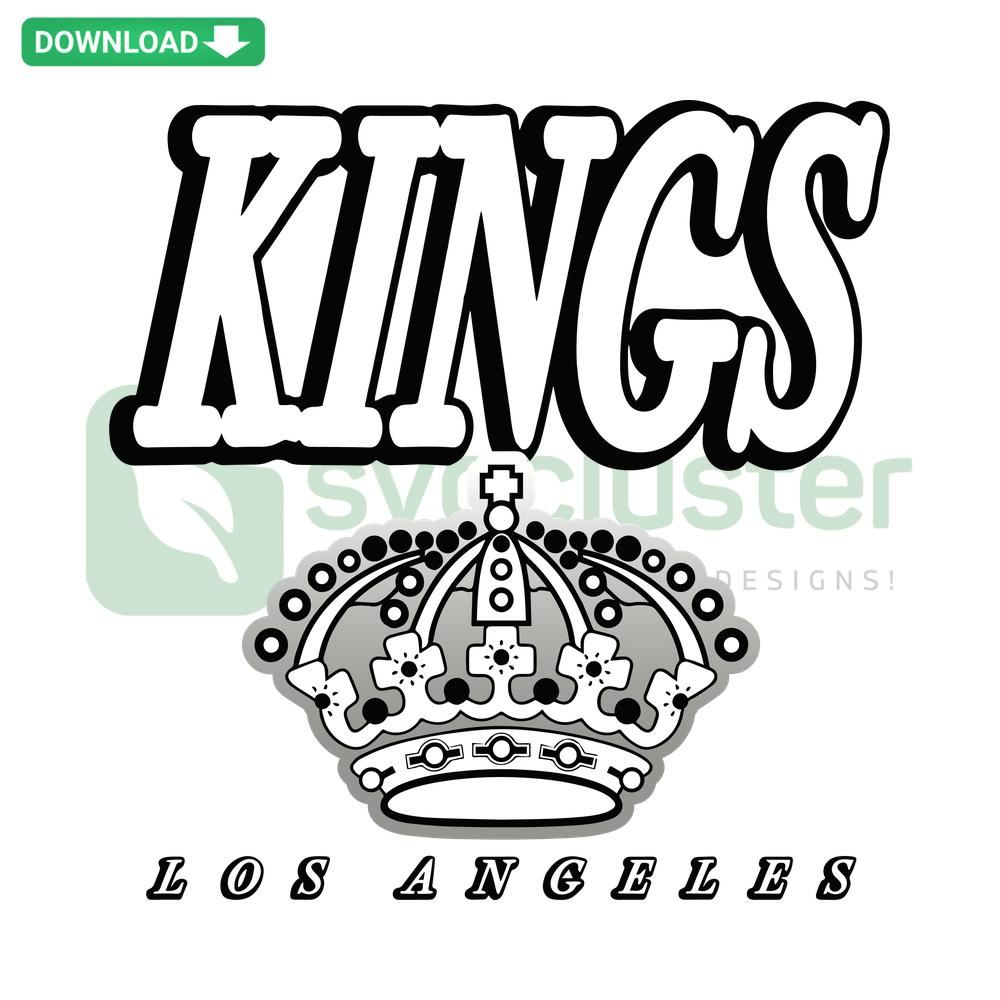 Kings Los Angeles Crown Hockey NHL SVG Design, Digital Download, Instant Access, Sports Logo, Vector File