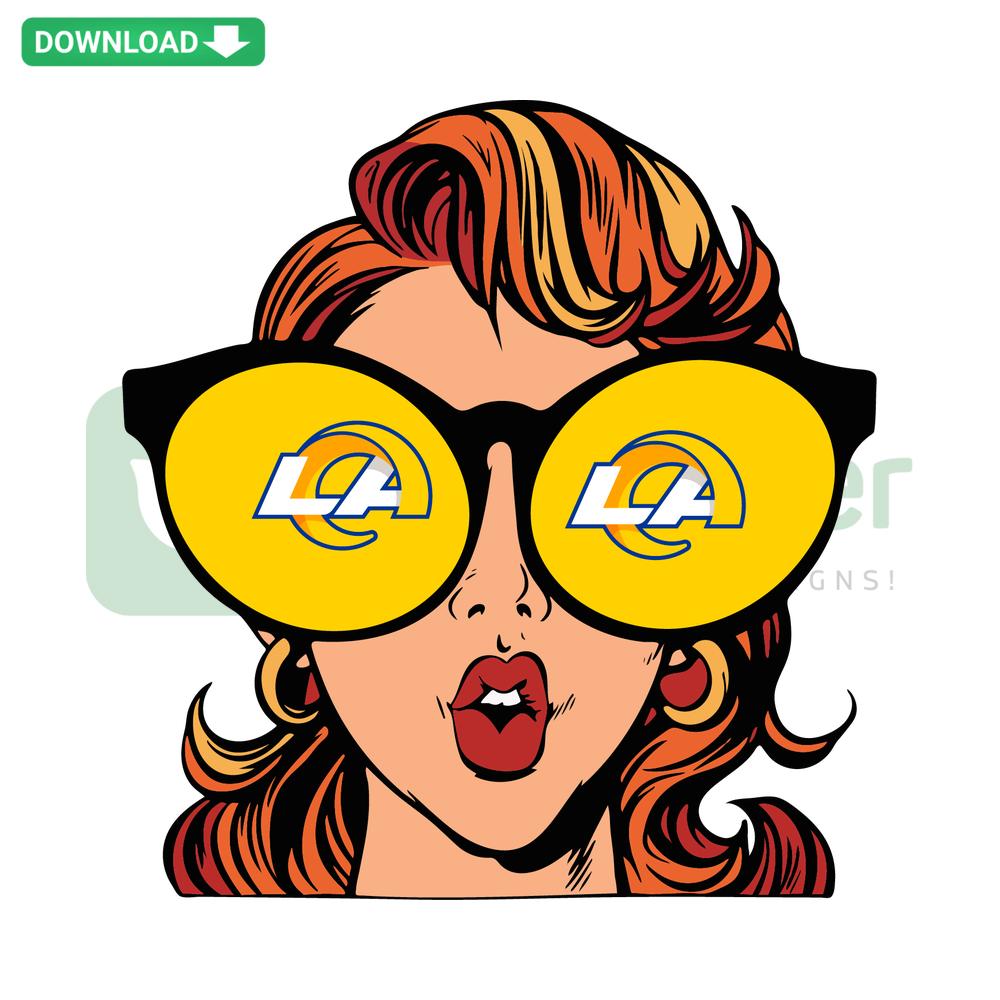 Just A Girl In Love With Her Los Angeles Rams SVG design, perfect for fan merchandise, commercial use, and DIY projects.
