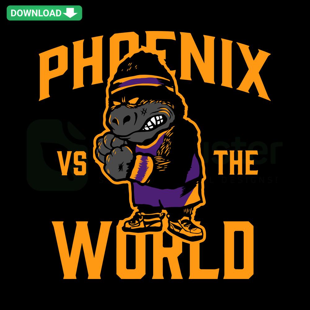 Phoenix VS The World Basketball SVG, digital download collection featuring dynamic basketball and phoenix designs. Perfect for DIY projects.