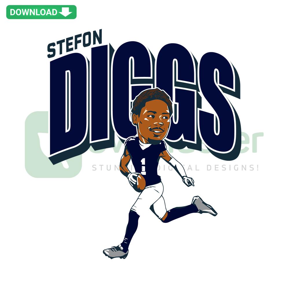 Stefon Diggs Houston Texas Football NFL SVG, vibrant digital design, printable download, ideal for sports fans and craft projects.