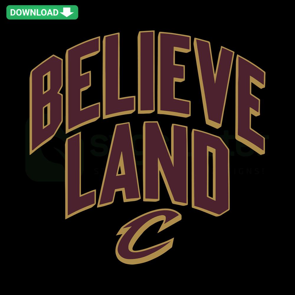 Believeland Cleveland Cavaliers Baseball SVG, Digital Download, Instant File, Designer Resource, Sports Team Design, SVG Artwork