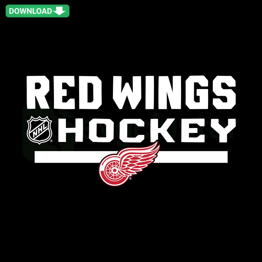 Detroit Red Wings NHL hockey SVG design for wall art, digital download, perfect for fans and DIY projects.