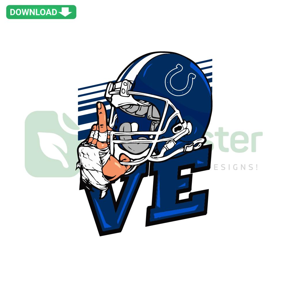 Indianapolis Colts Love SVG Design, NFL Team Logo Download, Colts Themed Digital Art, Vector Graphic for DIY Projects