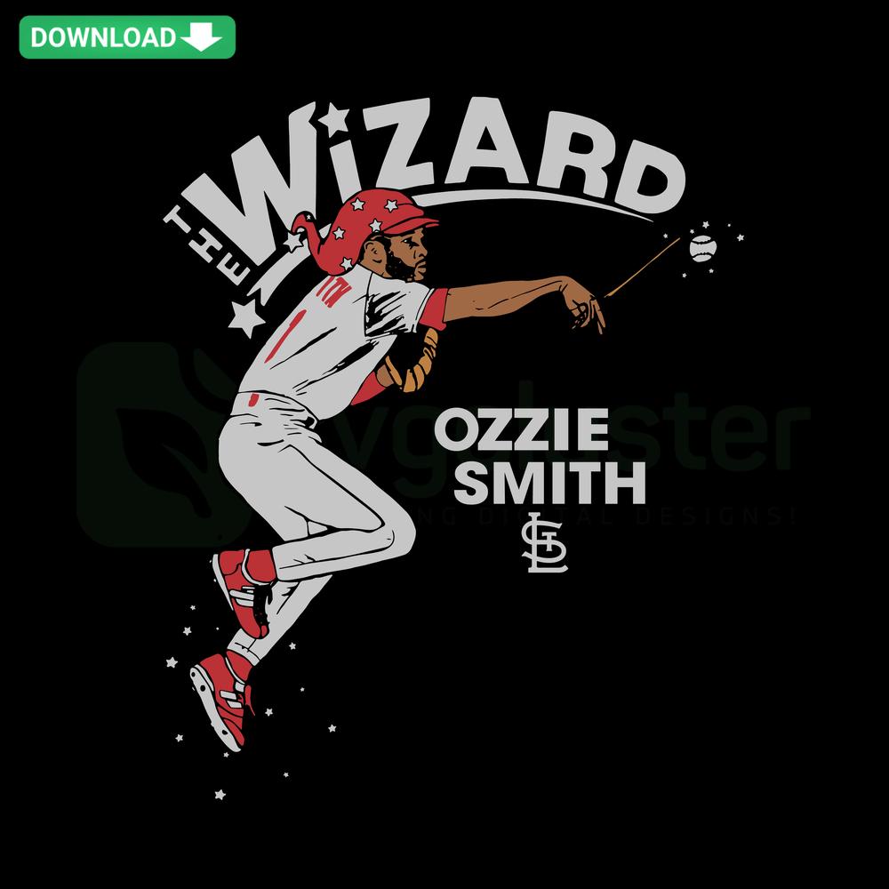 Ozzie Smith Wizard SVG: Stylish Baseball Wall Art - Digital Download, SVG File for Home Decor, Sports Collectibles