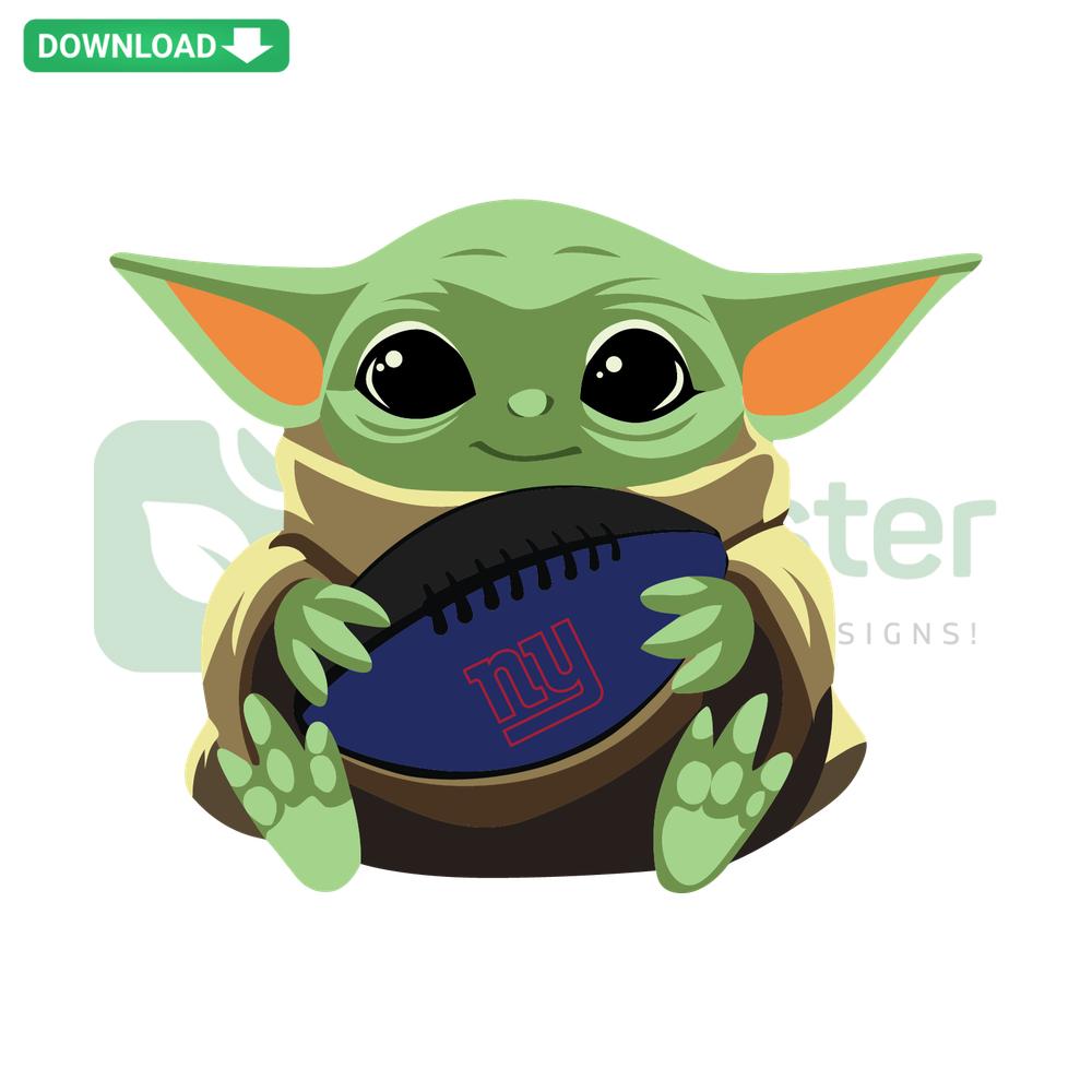 New York Giants Baby Yoda SVG, perfect for die-hard fans! Download these printable SVG designs for unique crafts or gifts.