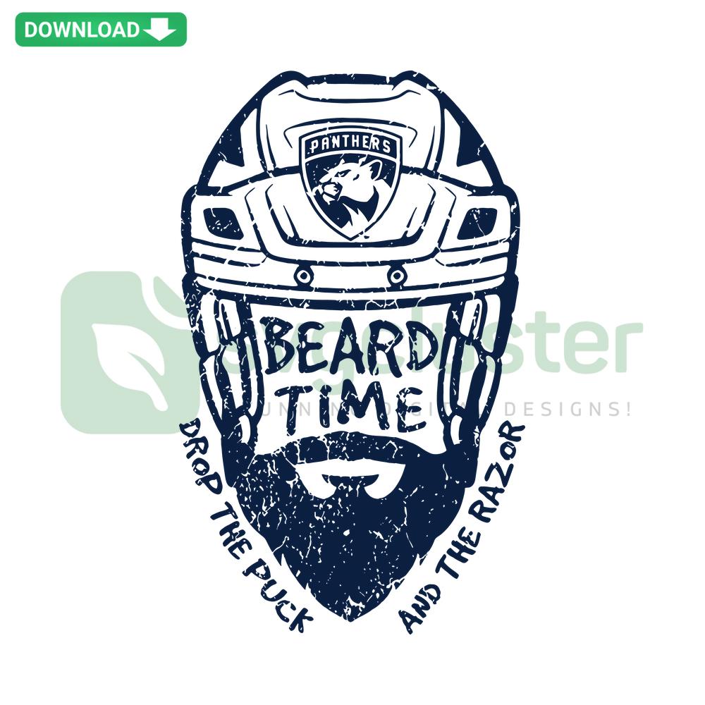 Florida Panthers Beard Time SVG, hockey theme design for Cricut/Silhouette, digital download, sports crafting file.