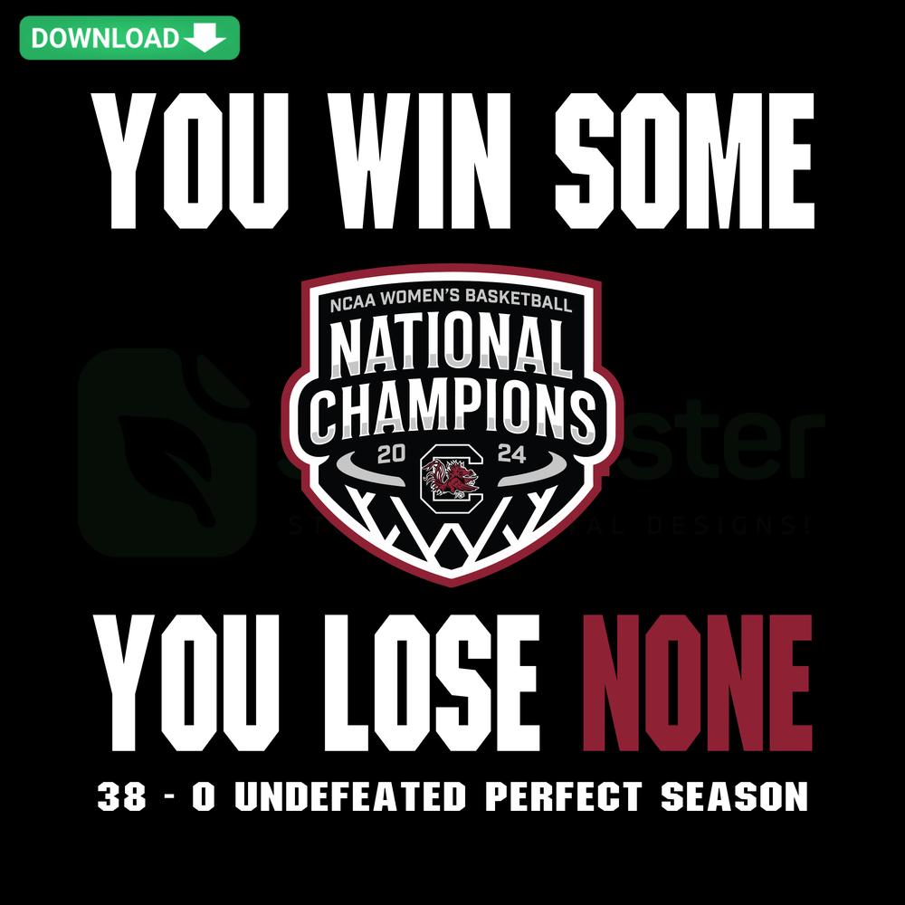 South Carolina Gamecocks SVG: You Win Some, You Lose None text design, bold red and black sports theme, downloadable vector graphic.