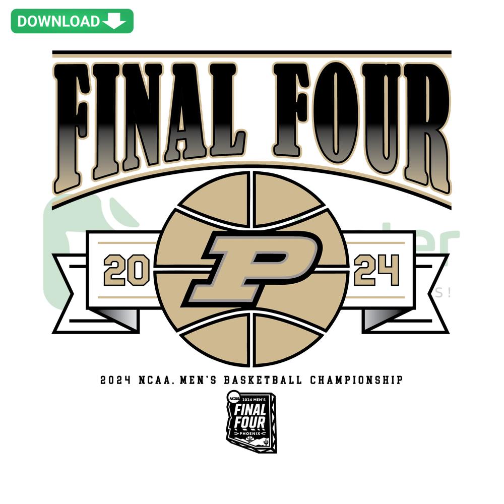 Purdue Boilermakers Final Four NCAA Basketball SVG, stylish digital design featuring team logo, ideal for printable projects.