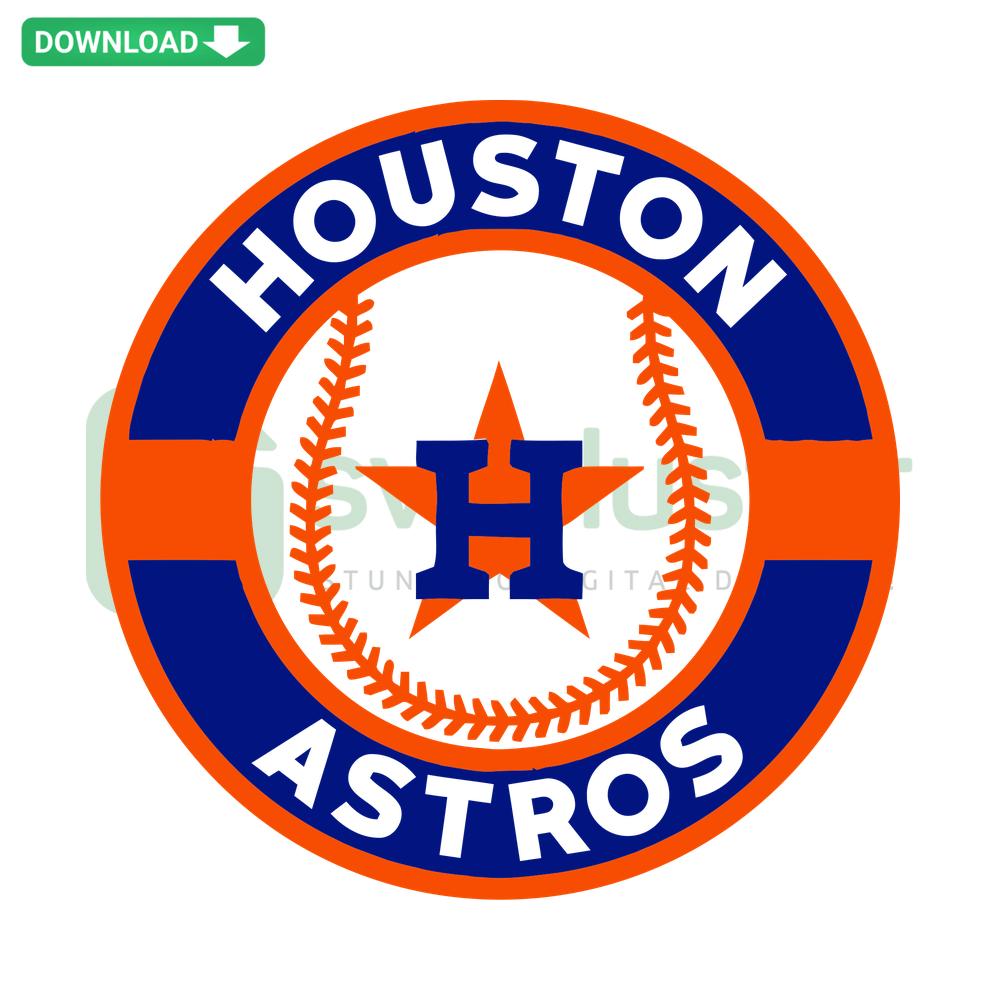 Houston Astros Logo SVG Download: High-Quality MLB Digital File, Iconic Blue and Orange Star Design, Perfect for Cricut Projects