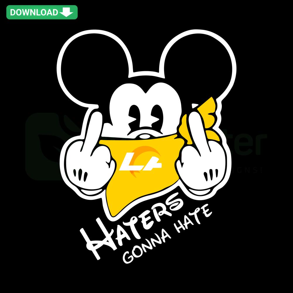 Los Angeles Rams Haters Gonna Hate SVG Design, High-Resolution Download, Stylized Text with Team Colors, Perfect for Crafting