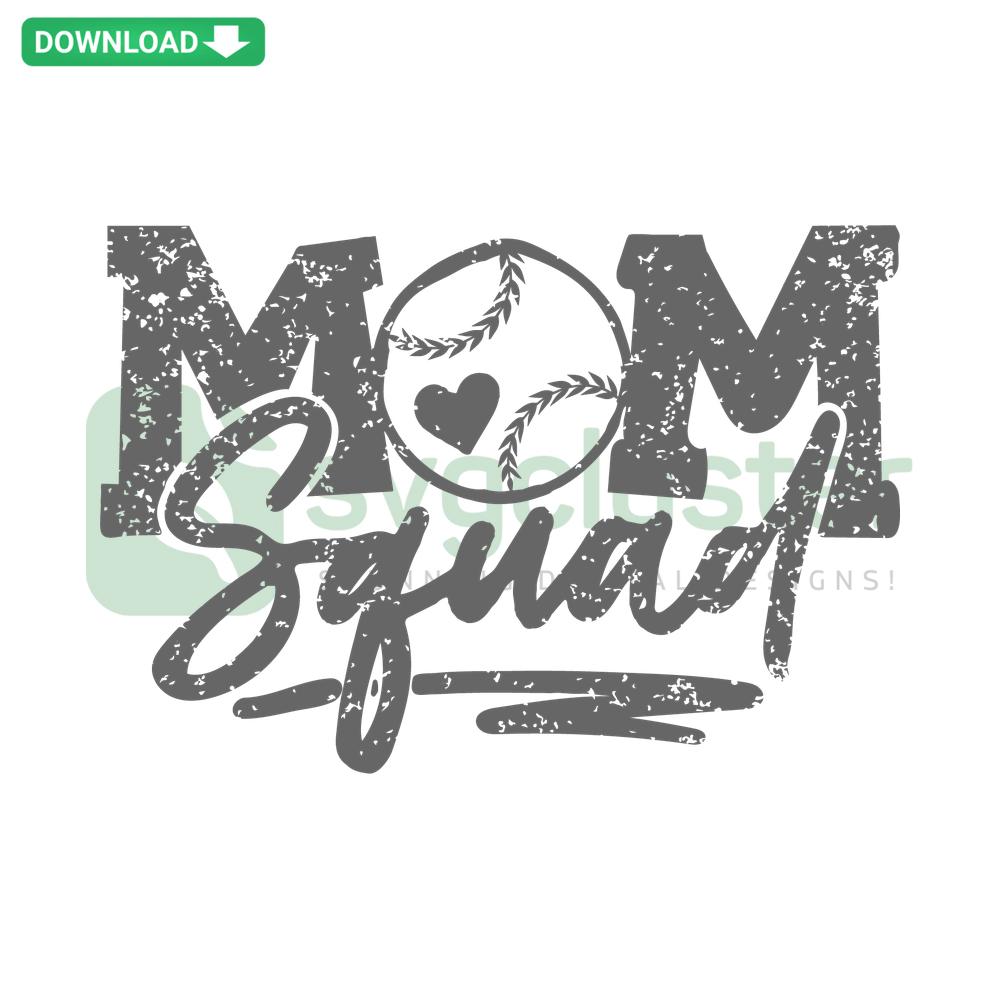 Baseball Mom Squad custom t-shirt made with Mom Squad Baseball SVG file