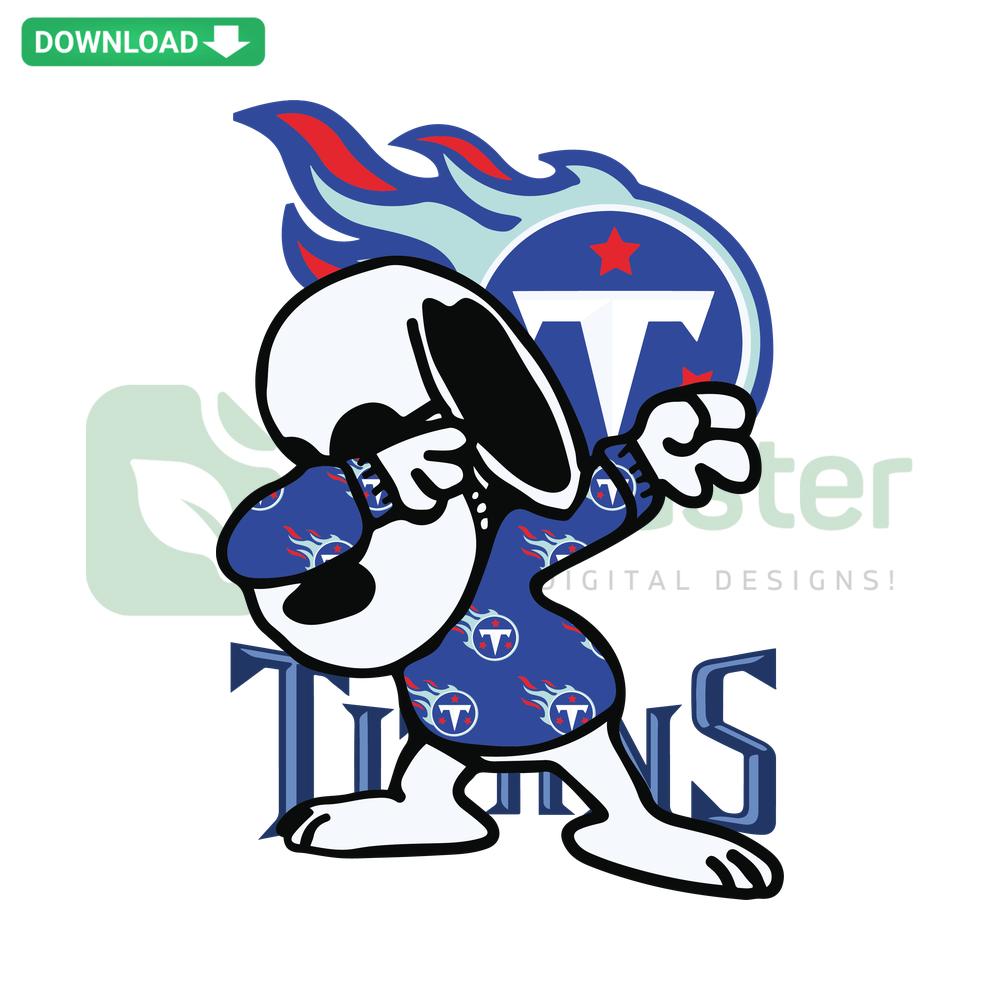 Titans Snoopy SVG Digital Download: Adorable Snoopy wearing Titans gear, perfect for crafting designs and personalized projects.