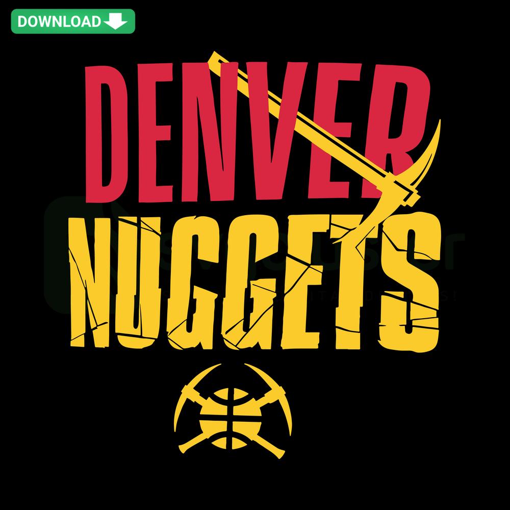 Retro Denver Nuggets NBA SVG, digital download; vintage basketball design, vibrant team colors; printable, SVG file.