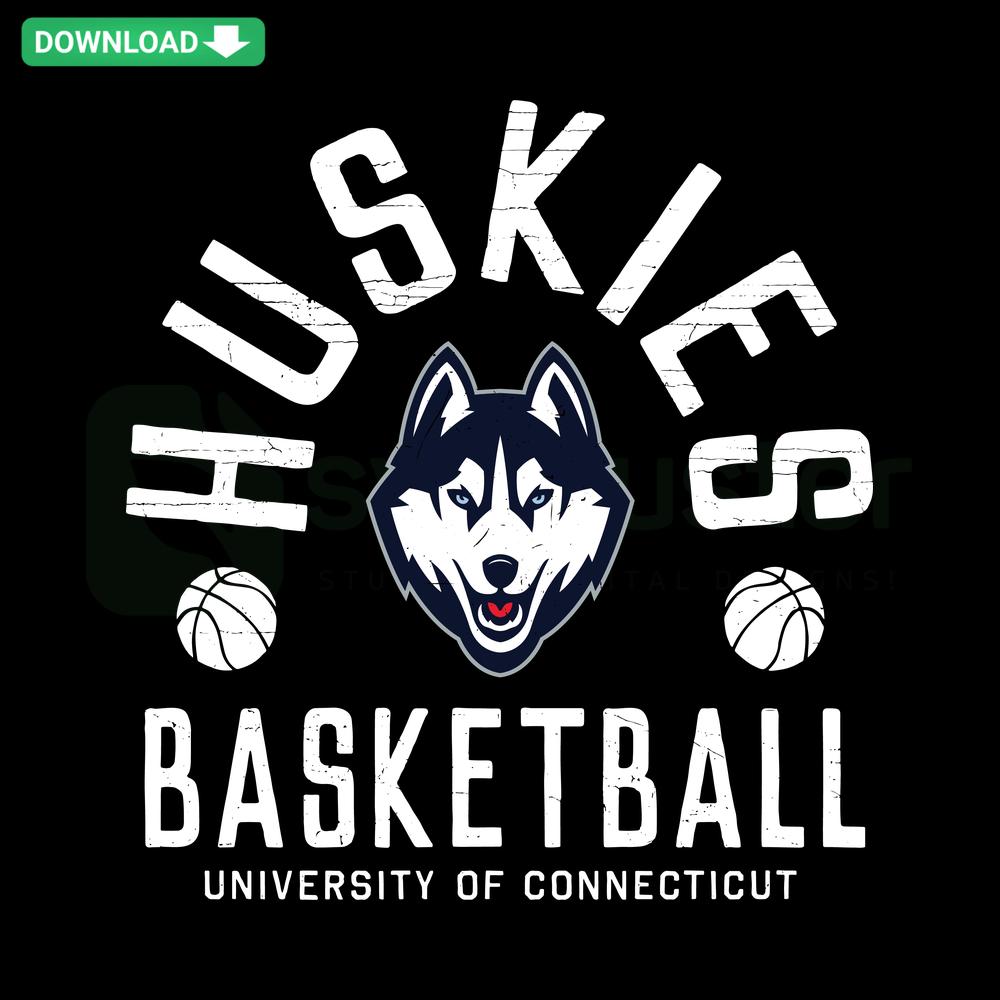 University Of Connecticut Huskies Basketball NCAA SVG featuring team logo, ideal for printable digital assets and fan merchandise.
