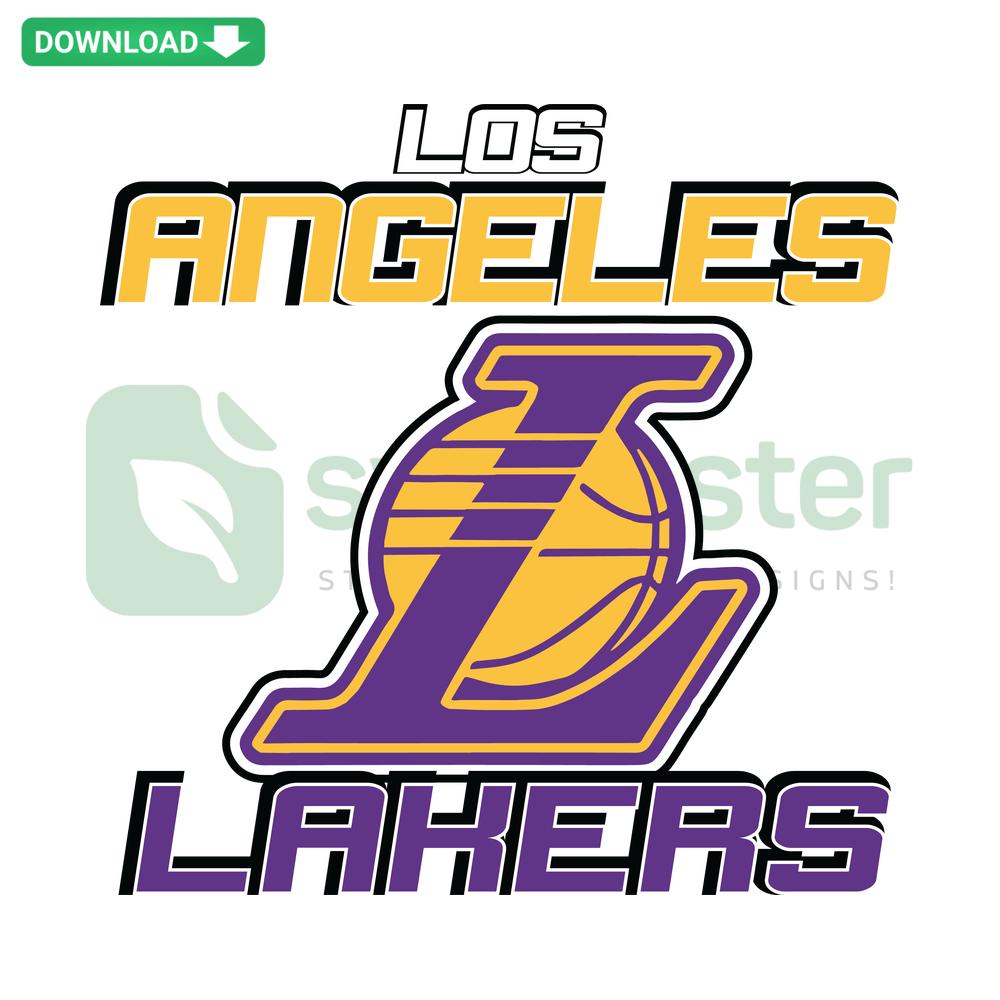 Vintage Los Angeles Lakers Basketball SVG, Digital Download, Editable SVG for Cricut, Classic Lakers Logo Design