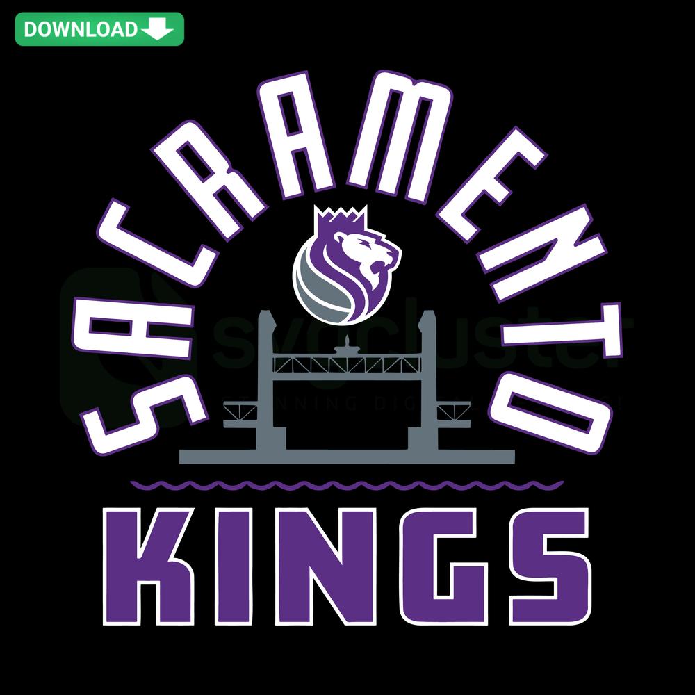 Sacramento Kings Vintage Basketball SVG, Retro Wall Art, Digital Download, Bold Team Logo, SVG Files for Crafting
