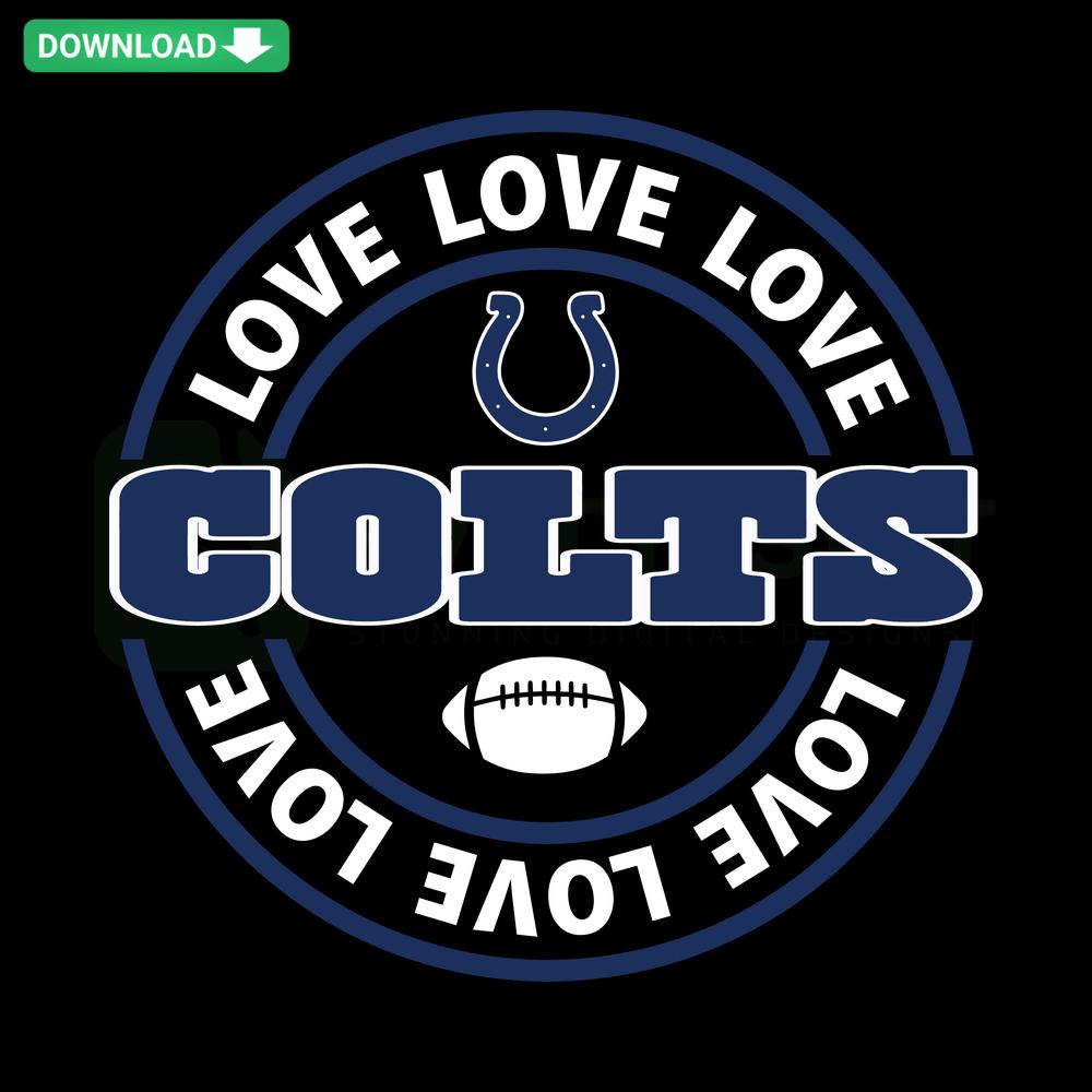 Indianapolis Colts SVG Digital Download - Stylish blue horseshoe design for home decor. Perfect for Colts fans & crafting projects.