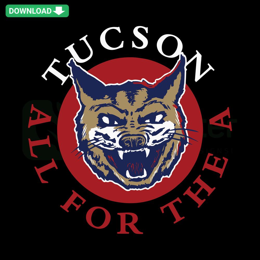 Vintage Tucson Arizona Wildcats SVG; Editable Cricut Graphic, Retro Design; University Emblem, Classic Sports Team Logo.
