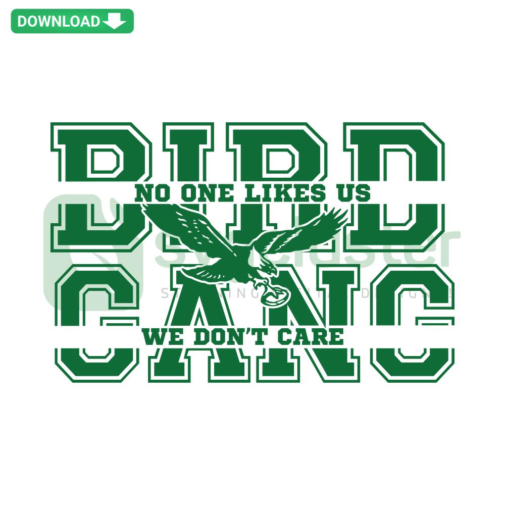 Bird Gang No One Likes Us We Don't Care SVG design featuring bold text and bird graphic, ideal for home decor customization.