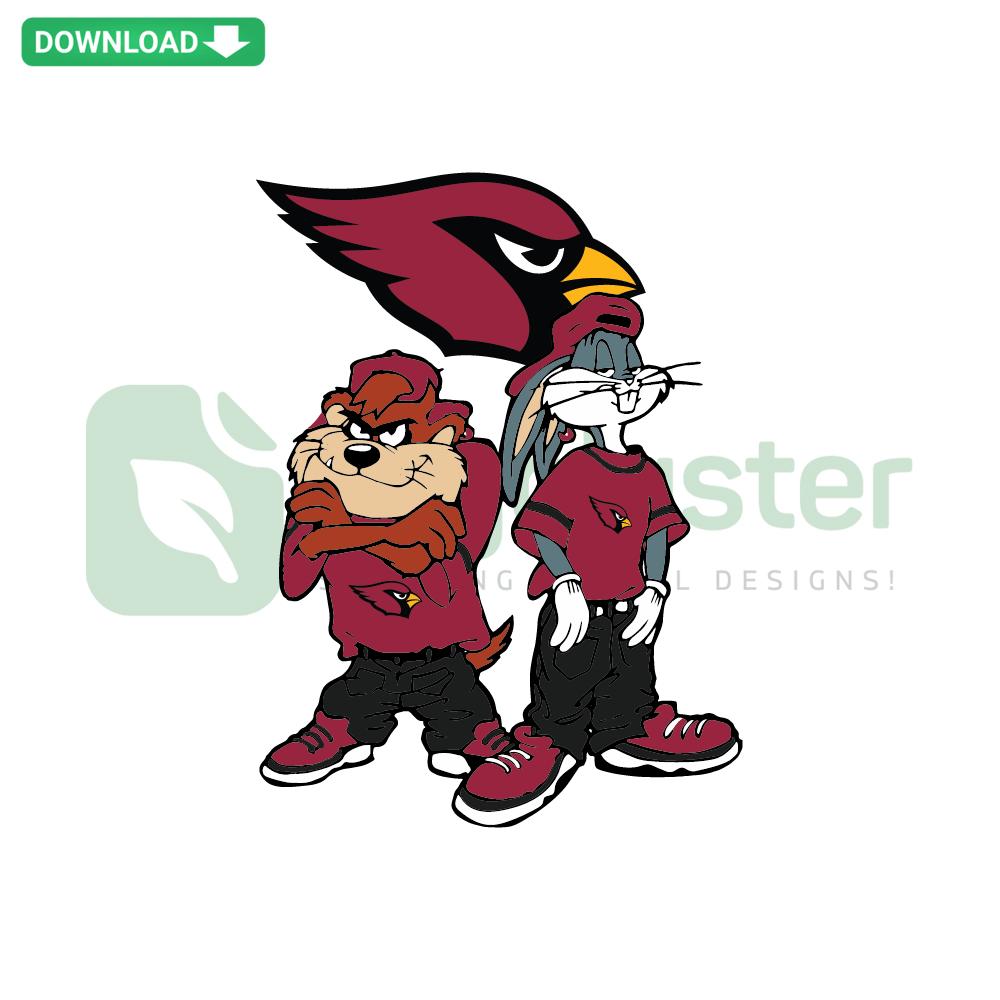 Looney Tunes Hip Hop Arizona Cardinals SVG: Vibrant animated design featuring iconic characters; perfect SVG for Cricut templates.
