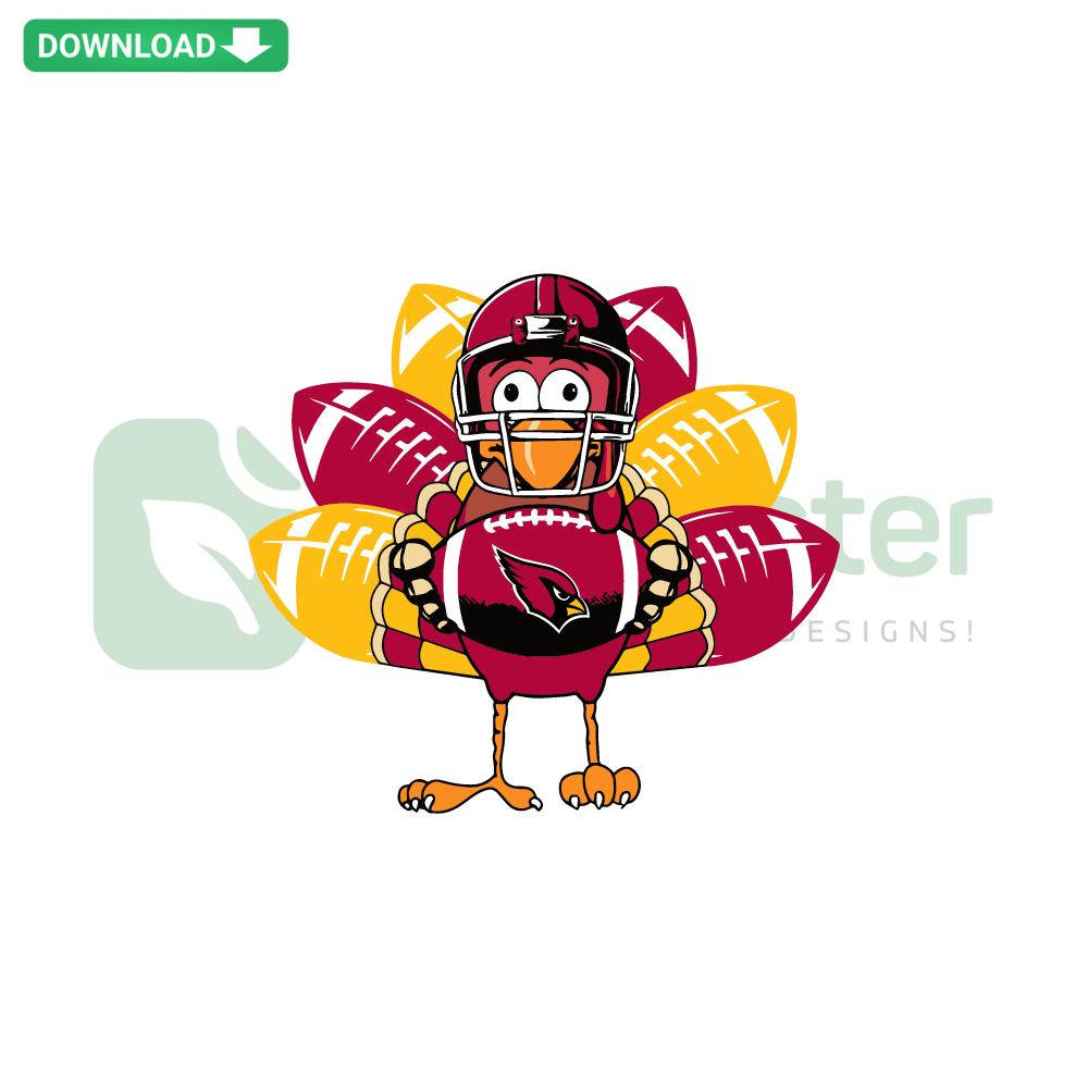Arizona Cardinals Turkey SVG, Thanksgiving Vector Design, Instant Download, Team Logo, Festive Turkey Art, NFL Fan SVG File