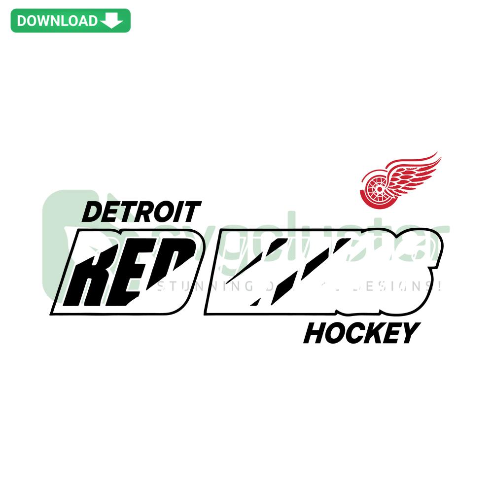 Detroit Red Wings logo SVG file for Cricut T-Shirts, digital download, bold team emblem, perfect for DIY sports apparel.
