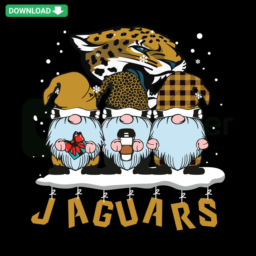 Jacksonville Jaguars Gnomes SVG Cut Files, Digital Download, Football-Themed Gnome Design, DIY Crafts, Cricut, Silhouette