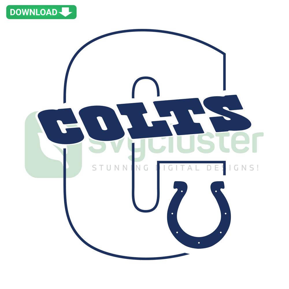 Indianapolis Colts SVG Digital Download featuring team logo design, perfect for Cricut projects. NFL-themed SVG template.