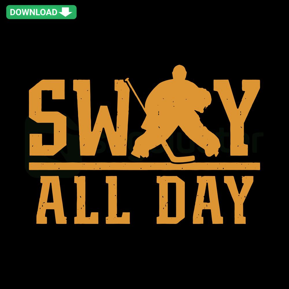 Boston Bruins Hockey SVG, Sway All Day Editable Design, NHL Logo, Digital Download, SVG Files for Cricut, Silhouette Cutting Machines.