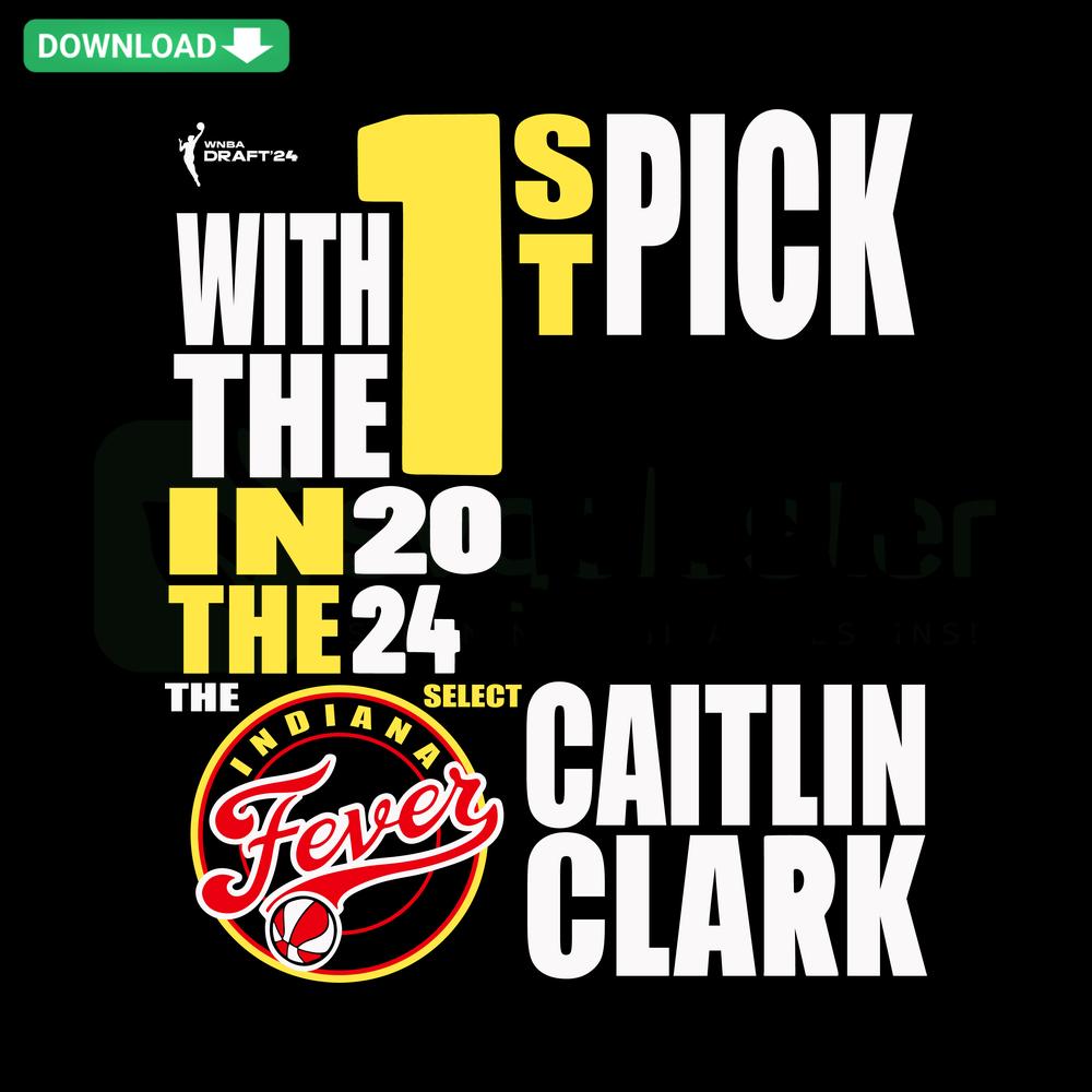 Indiana Fever Caitlin Clark Draft SVG, Instant Download, Basketball Star Graphic Design, Digital Artwork, Sports SVG Design