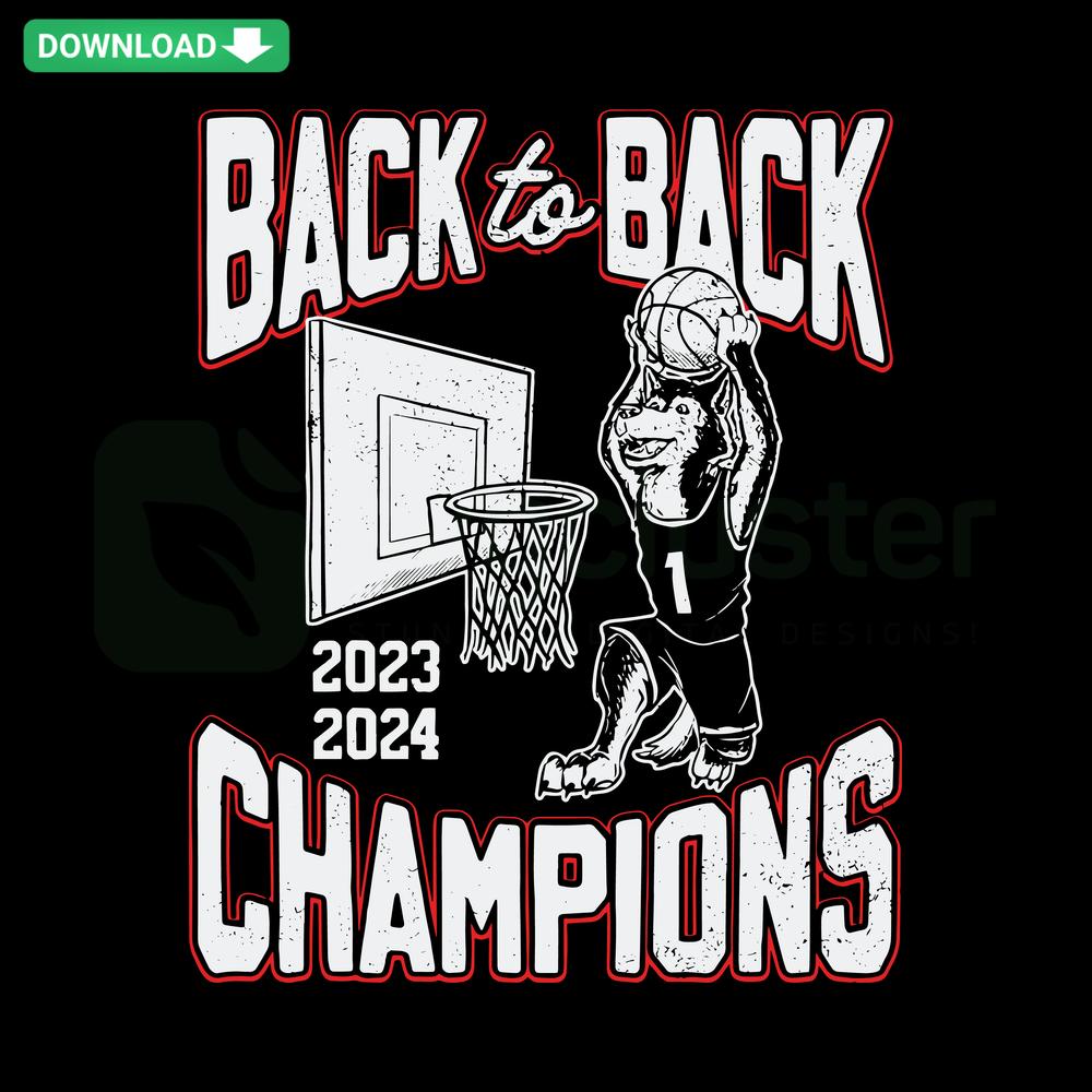 Back To Back Champions Huskies Basketball SVG in premium vector format; perfect for designers seeking sports-themed graphics.