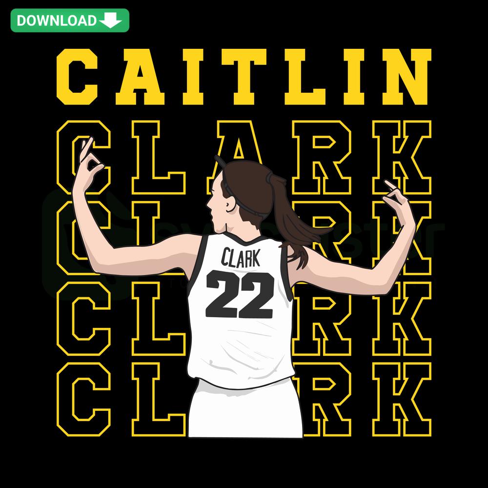 Caitlin Clark Iowa Hawkeyes Basketball SVG, NCAA Cricut Silhouette design, perfect for sports crafts and fan projects.