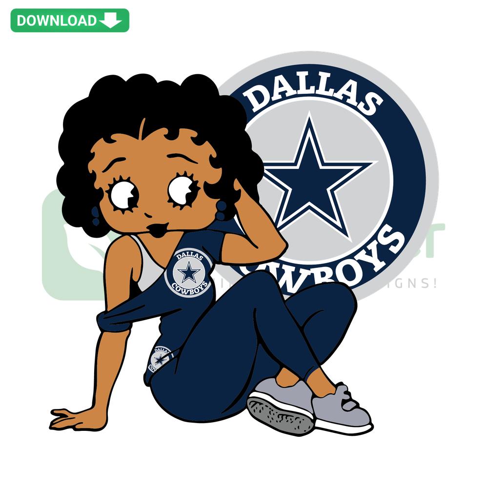Betty Boop in Atlanta Falcons gear, SVG for Cricut, editable digital download, Falcons logo, sports-themed crafting design.