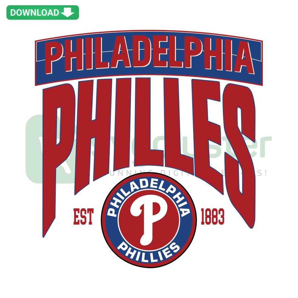 Vintage Philadelphia Phillies Baseball SVG, craft design, digital download, retro patterns, sports-themed SVG for DIY projects.
