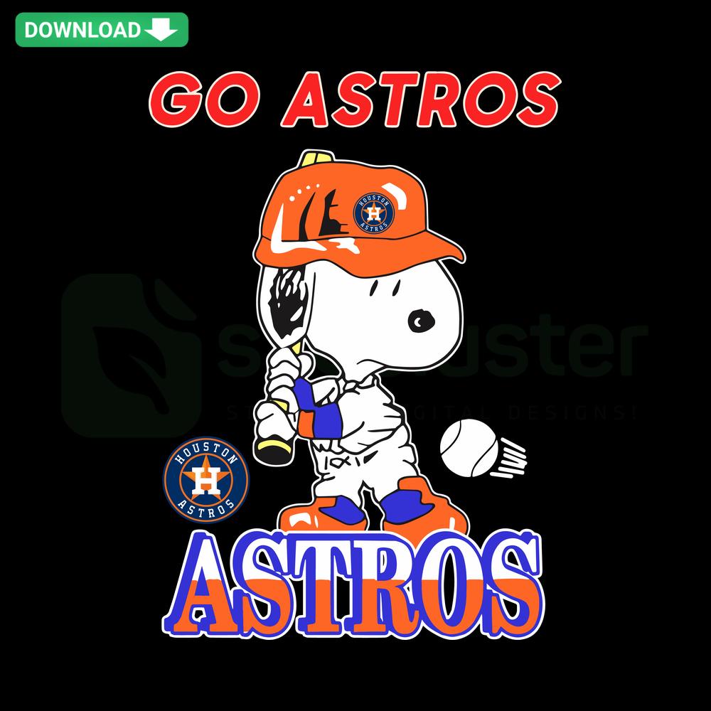 Retro Snoopy Go Astros Baseball SVG, vintage Snoopy in Astros cap, Cricut ready design, digital download, baseball SVG file.