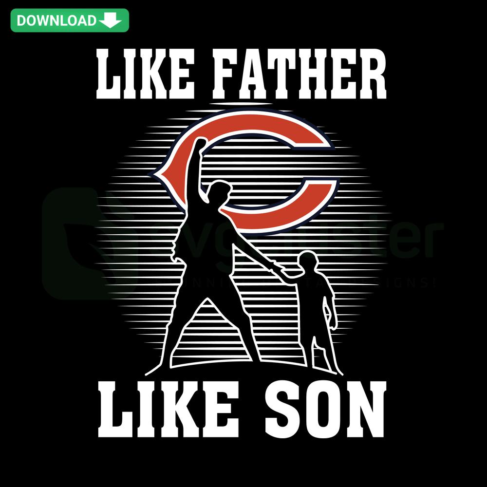 Chicago Bears SVG: Father Son Matching Bears Logo, Printable Craft Design, Perfect for DIY Projects, Sports Fans, Gift Ideas