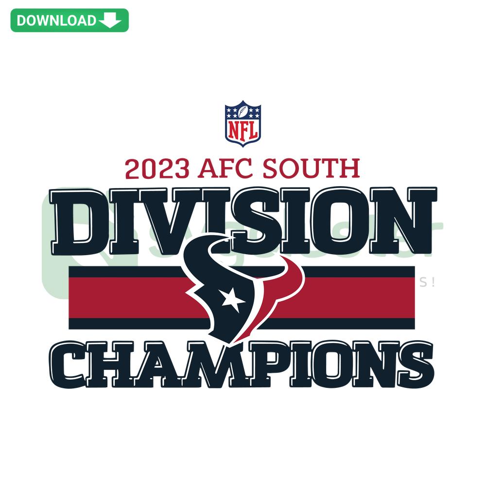 2023 AFC South Division Champions Houston Texans SVG, digital file for t-shirts, sports team logo, celebrate victory in style