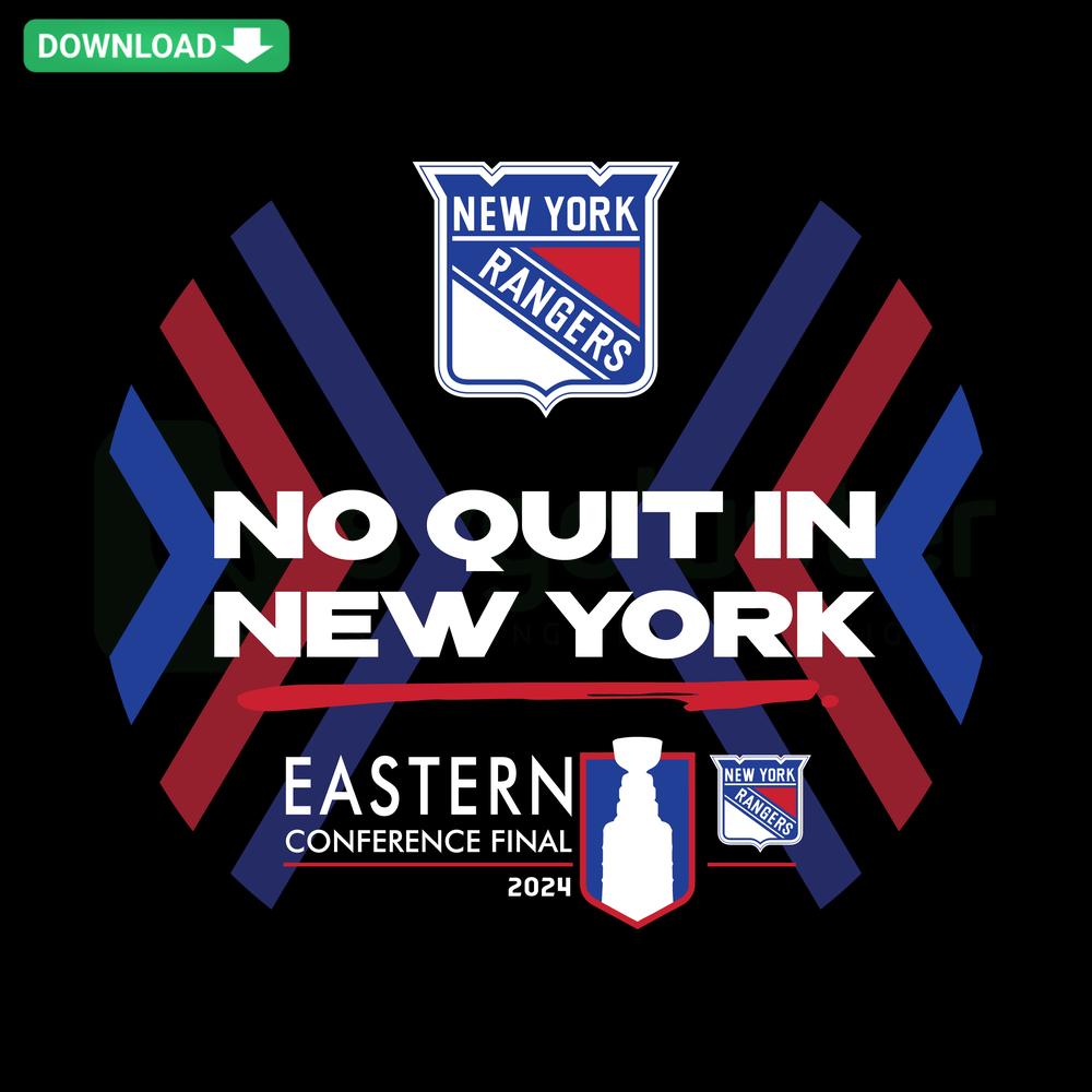 New York Rangers Eastern Conference Finals SVG design; bold text with team logo; instant download for cutting machines.