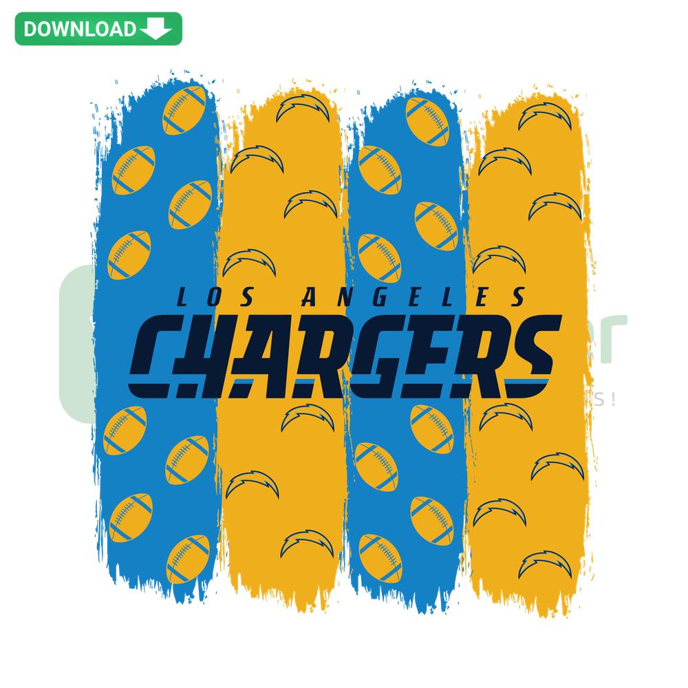 Los Angeles Chargers Football Pattern SVG: Vibrant blue and gold football-themed design, perfect for sports crafts and decals.
