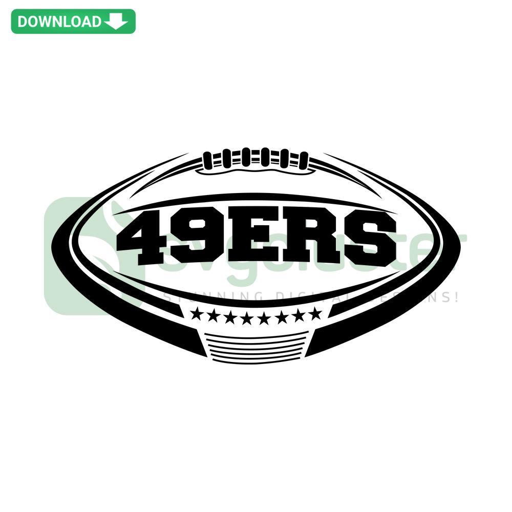 San Francisco 49ers Football SVG design for Cricut & Silhouette; gold and red team logo, perfect for DIY crafts and fan projects.